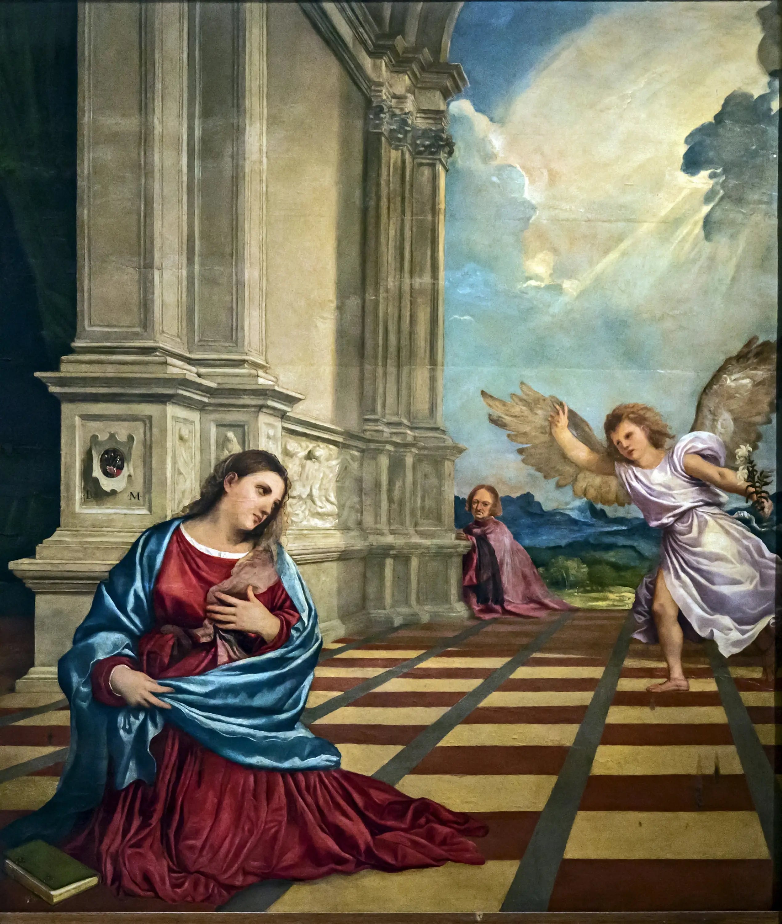 Annonciation de Malchiostro - Titian image 1 copie de tableau peinte à la main