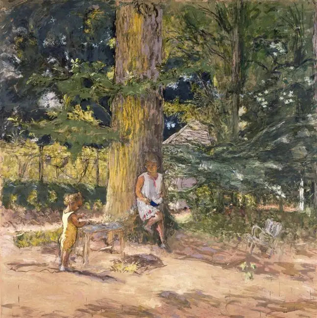 Antoinette David-Weill e suo nipote Maurice Lambiotte a Mareil-le-Guyon, progetto - Édouard Vuillard