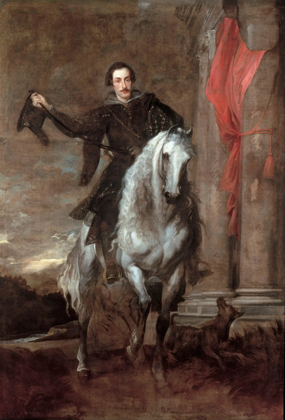 Anton Giulio Brignole Vente à cheval - Antoine van Dyck image 1 reproduction artisanale de tableau