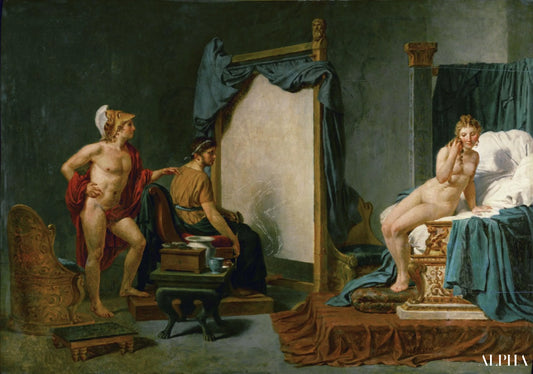 Apelle che dipinge Campaspe alla presenza di Alessandro Magno - Jacques-Louis David - Riproduzioni di quadri e dipinti di alta gamma
