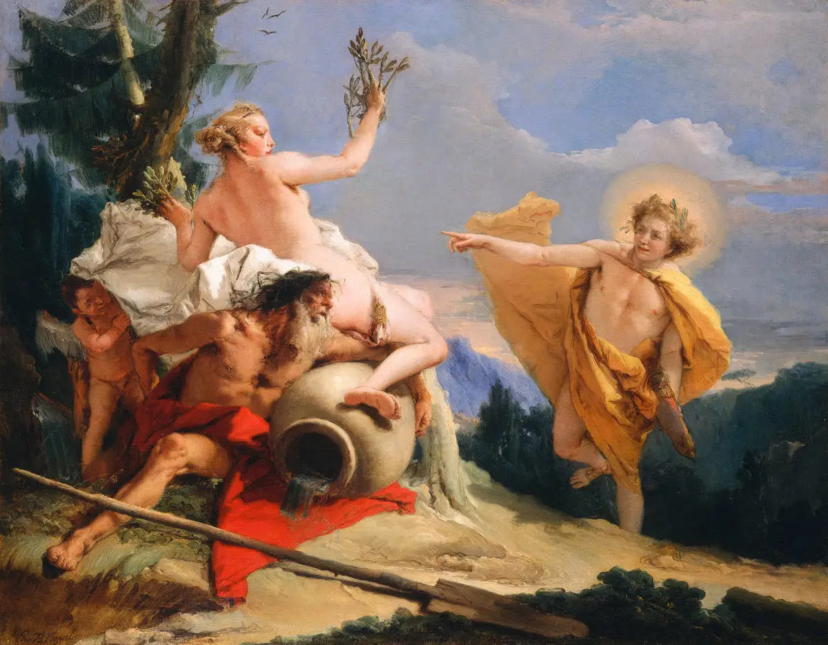Apollon poursuivant Daphné - Giovanni Battista Tiepolo image 1 copie peinte à la main à l’huile