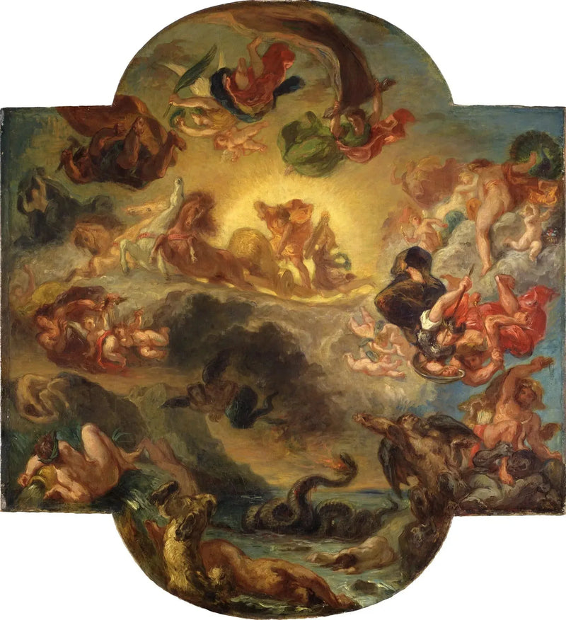 Apollo vincitore del serpente Python - Eugène Delacroix