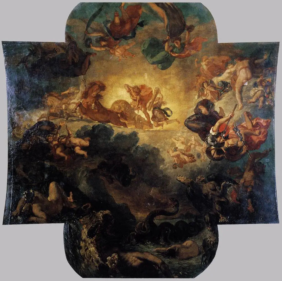 Apollo vincitore del serpente Python - Eugène Delacroix