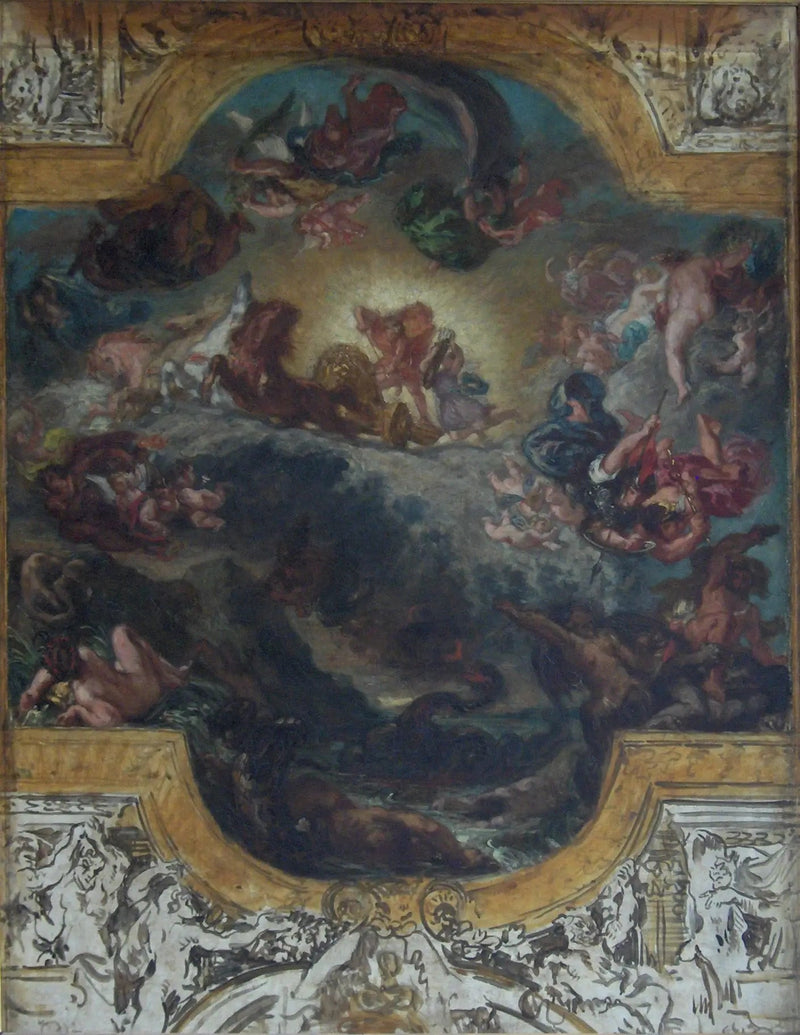 Apollo vincitore del serpente Python - Eugène Delacroix