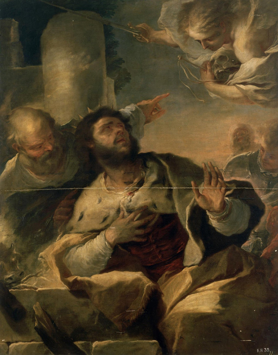 Apparizione dell'angelo al re Davide - Luca Giordano