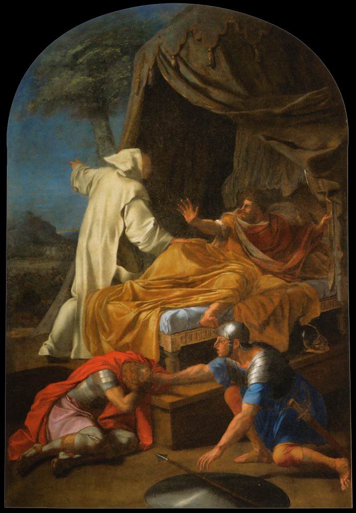 Apparizione di san Bruno al conte Roger - Eustache Le Sueur