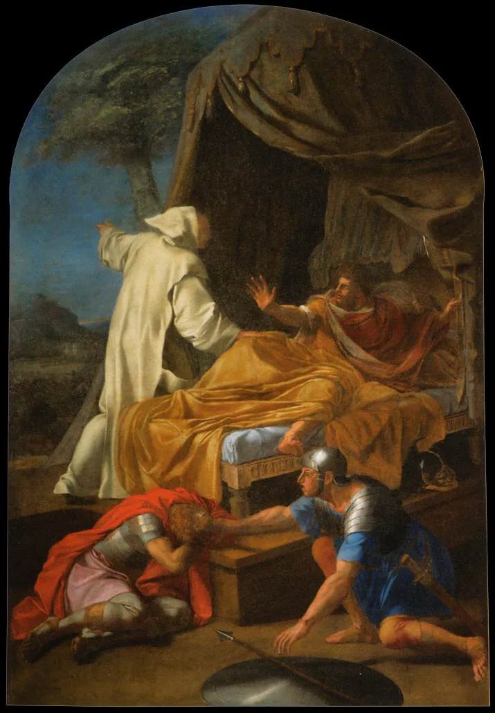 Apparizione di san Bruno al conte Roger - Eustache Le Sueur