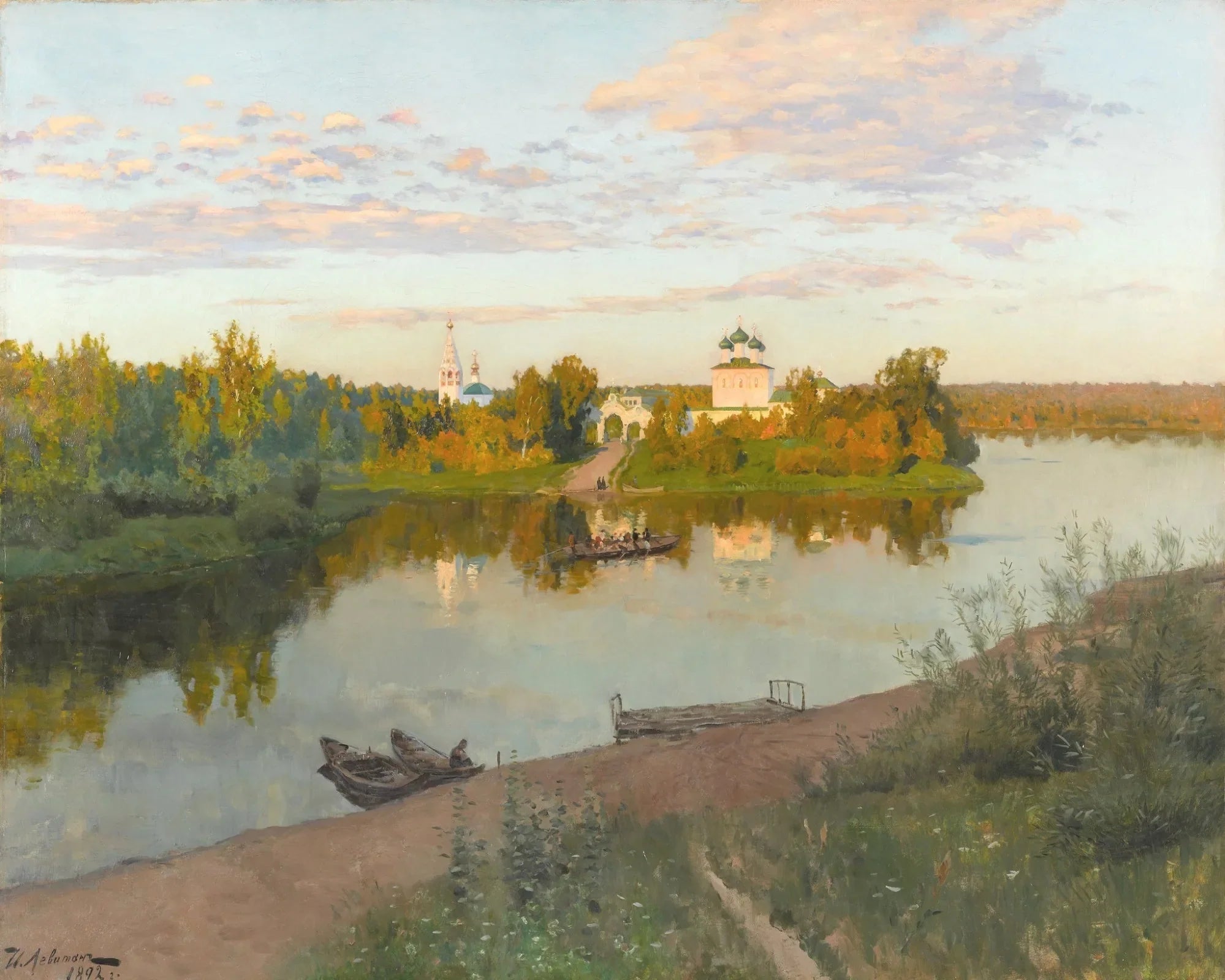 Appel du soir - Isaac Levitan image 1 copie de tableau peinte à la main