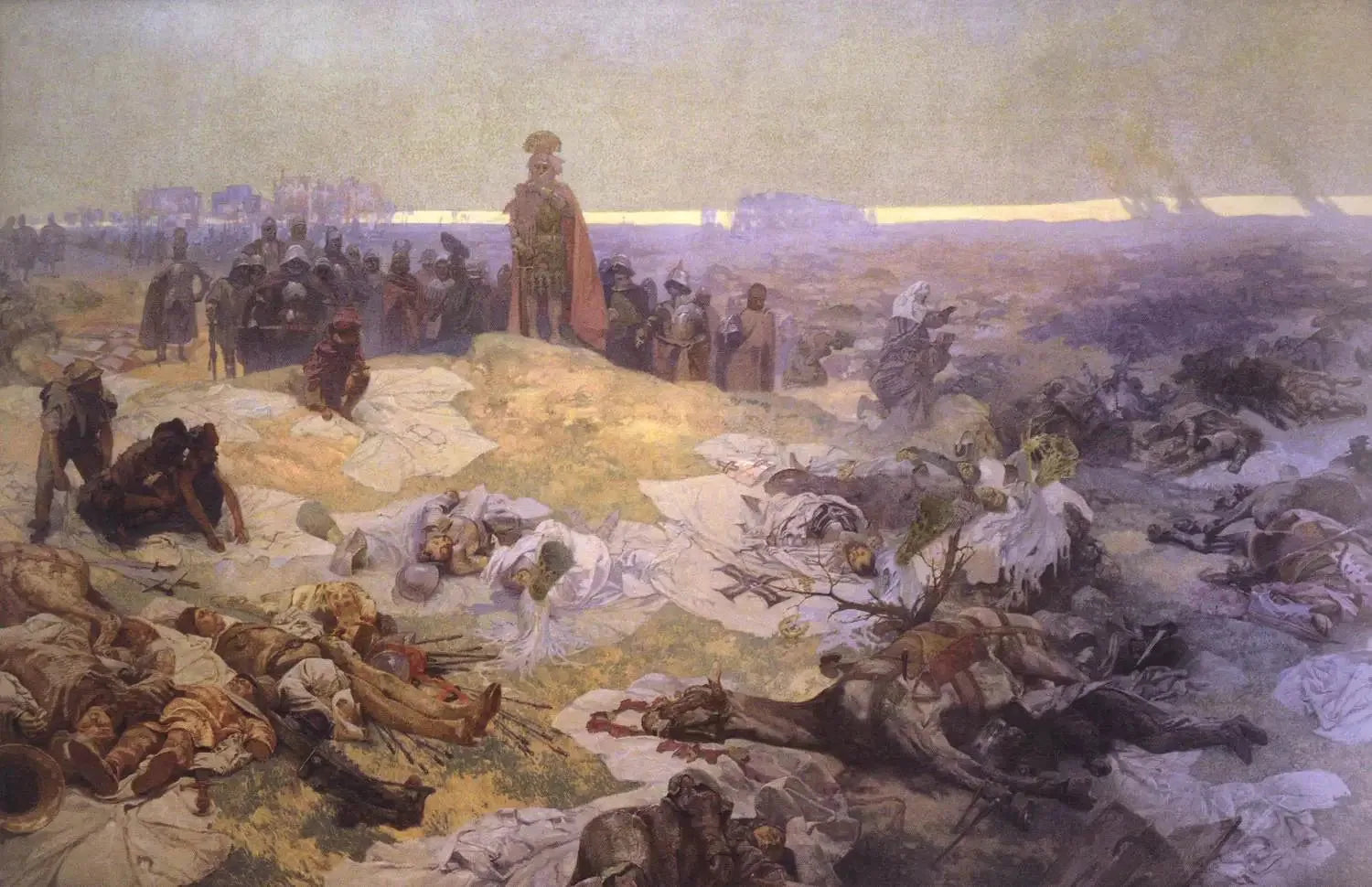 Après la Bataille de Grunwald - Alphonse Mucha image 1 reproduction artisanale de tableau