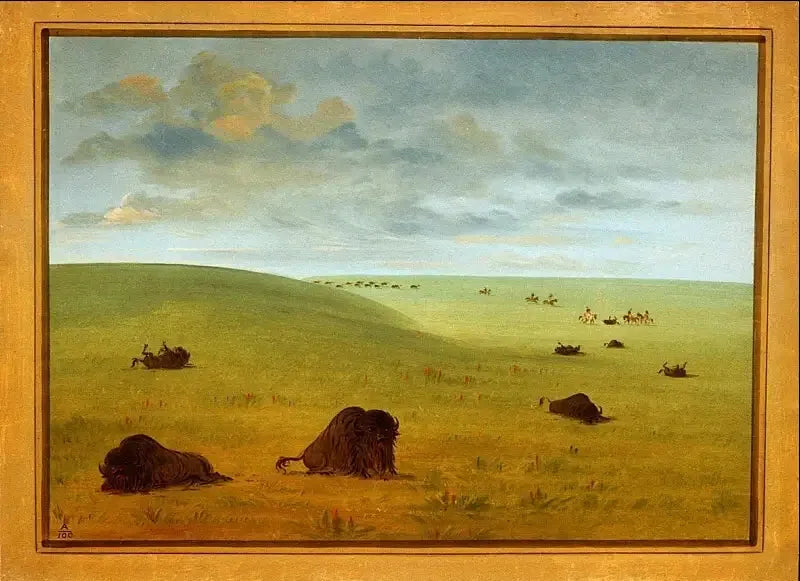 Dopo la caccia al bisonte - Sioux - George Catlin