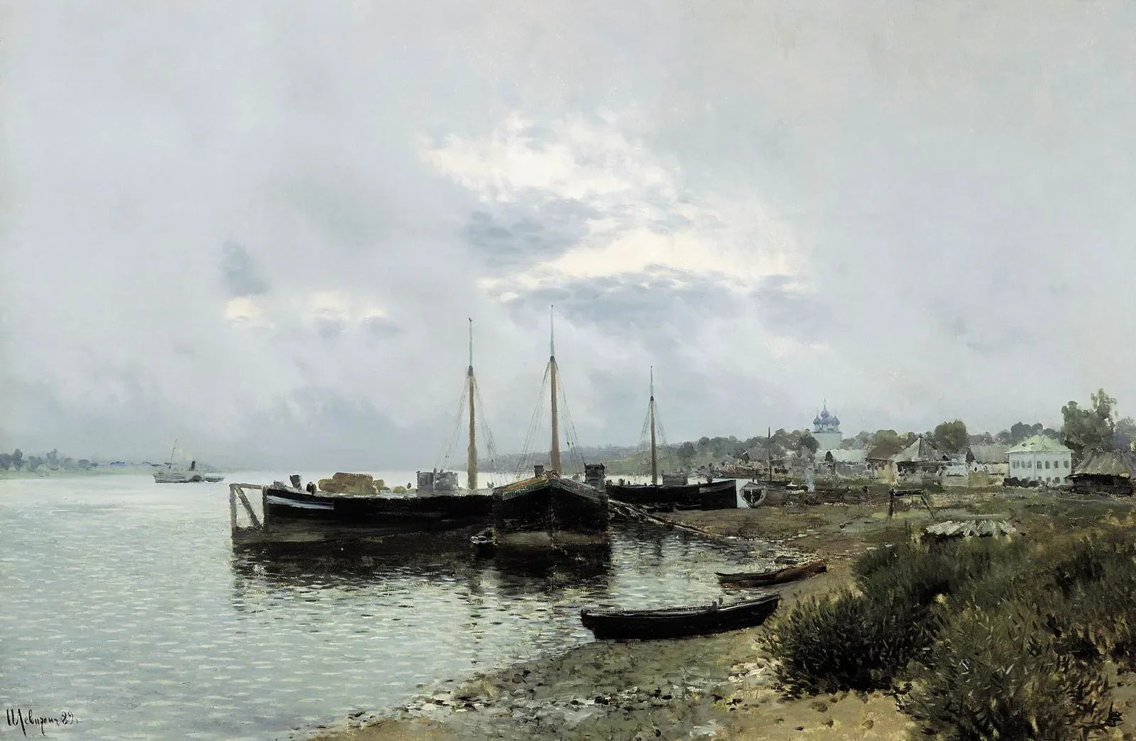 Après la pluie. Plios - Isaac Levitan image 1 copie de tableau peinte à la main