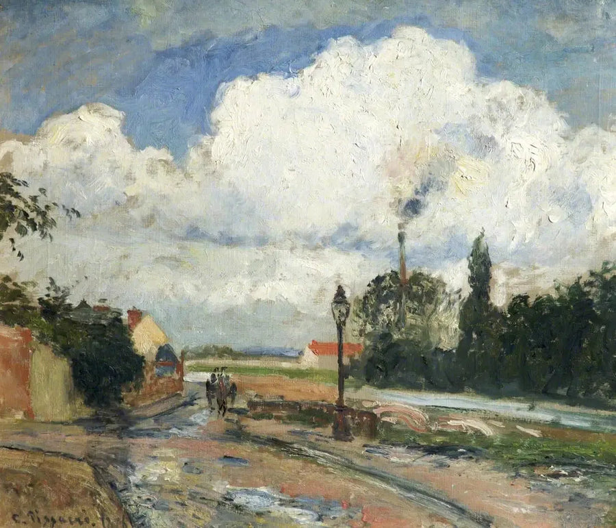 Dopo la pioggia, molo del Pothuis a Pontoise - Camille Pissarro