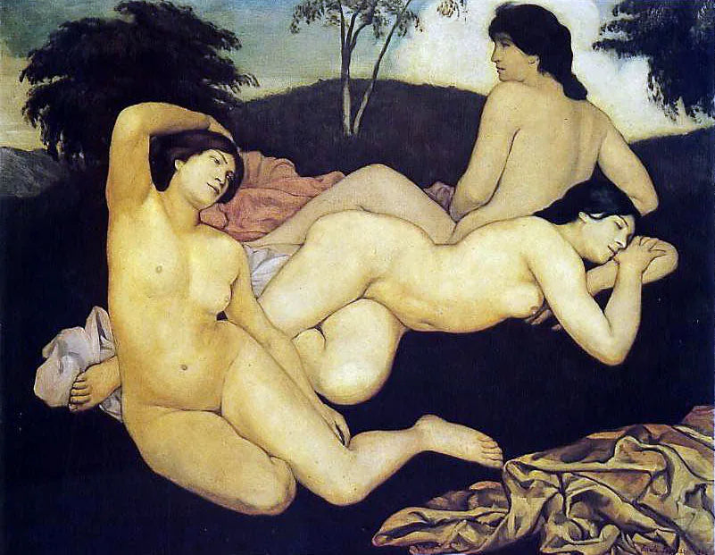 Dopo il bagno, le ninfe - Émile Bernard