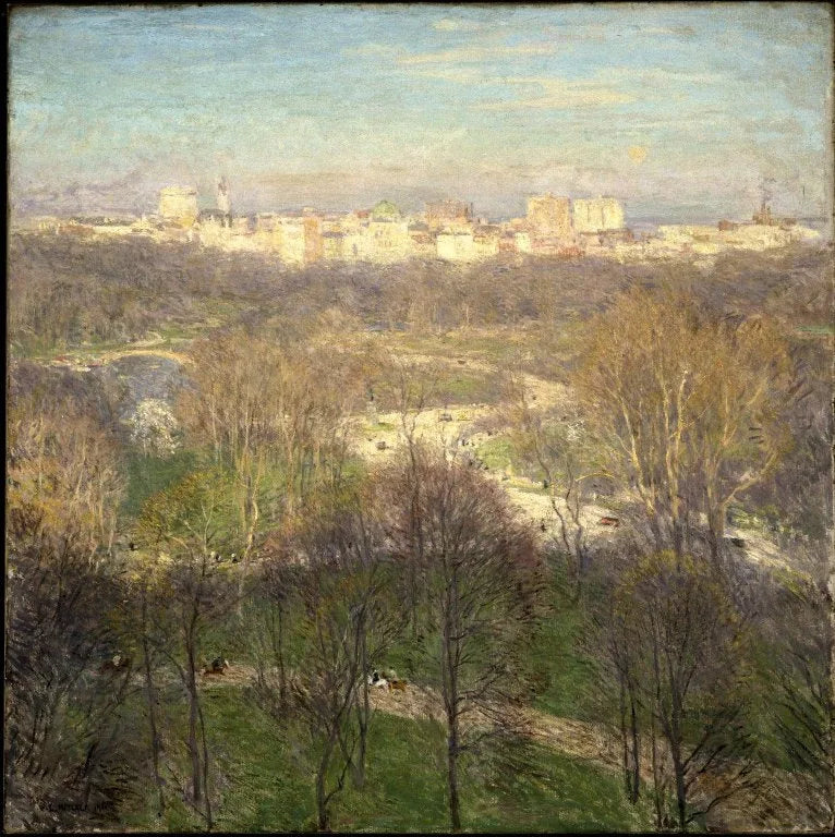Pomeriggio di inizio primavera: Central Park - Willard Metcalf