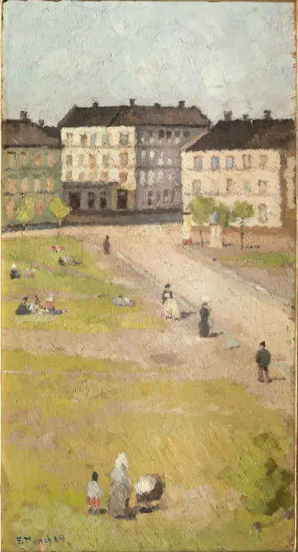 Pomeriggio nella piazza Olaf Rye - Edvard Munch