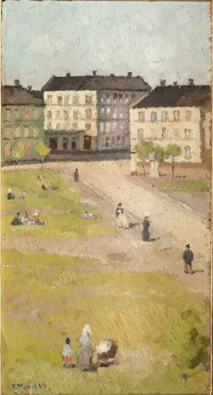 Pomeriggio nella piazza Olaf Rye - Edvard Munch