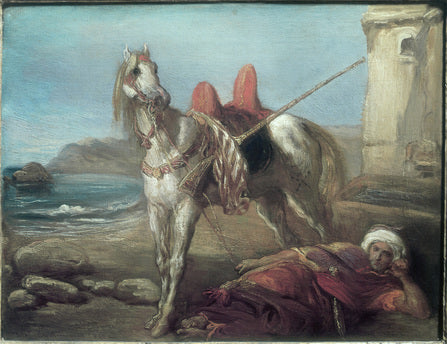 Arabo solo con il suo cavallo - Théodore Chassériau
