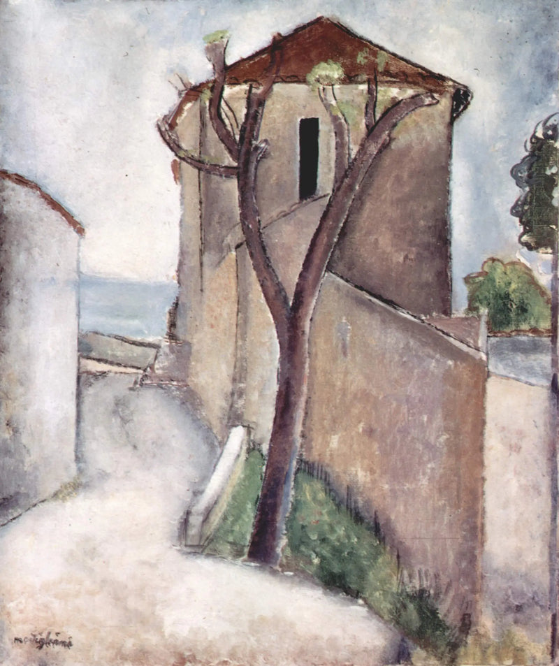 Albero e casa - Amedeo Modigliani