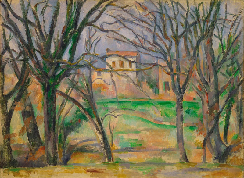 Alberi e case nel luogo detto La Durane - Paul Cézanne