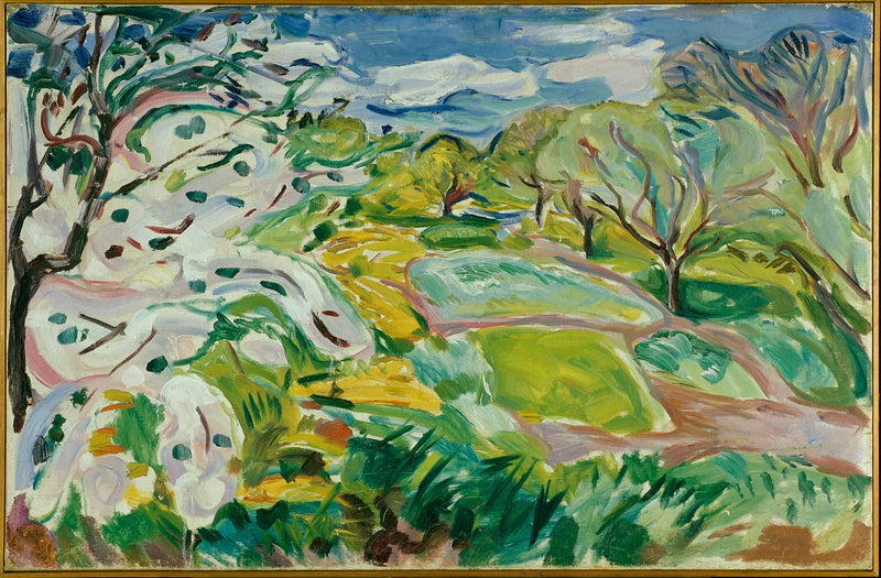 Alberi da frutto in fiore nel vento - Edvard Munch