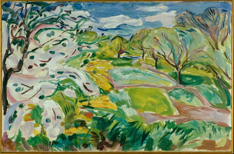 Alberi da frutto in fiore nel vento - Edvard Munch