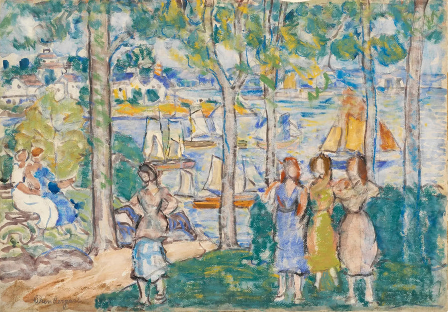Alberi, case, persone - Maurice Prendergast