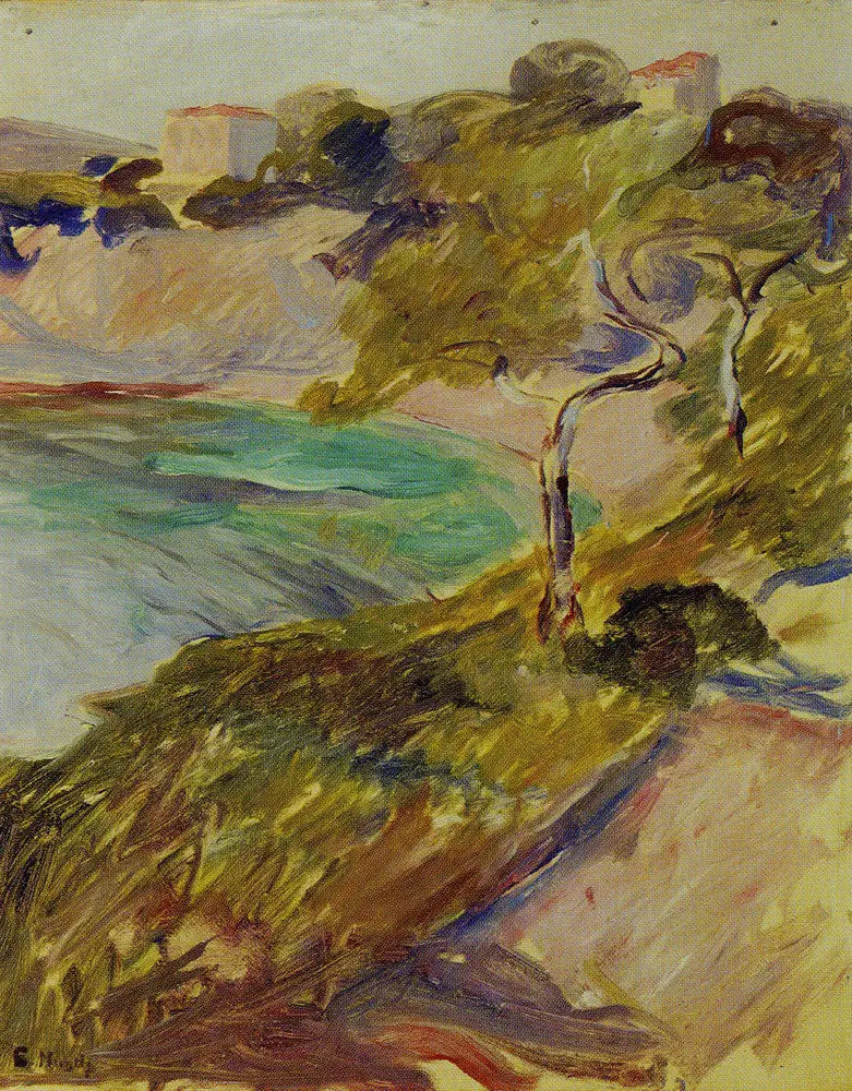 Alberi vicino al Mediterraneo - Edvard Munch