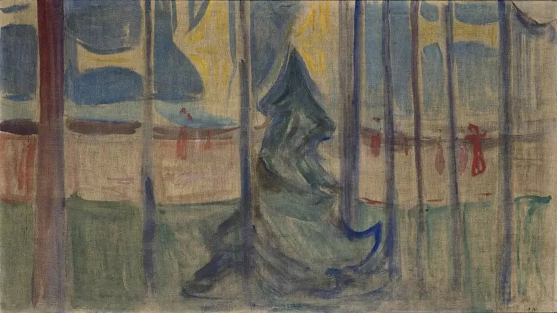 Alberi vicino al mare (Fregio Reinhardt) - Edvard Munch
