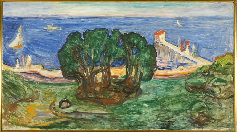 Alberi sulla spiaggia (Frise Linde) - Edvard Munch