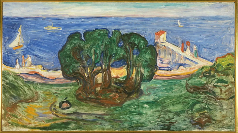 Alberi sulla spiaggia (Frise Linde) - Edvard Munch