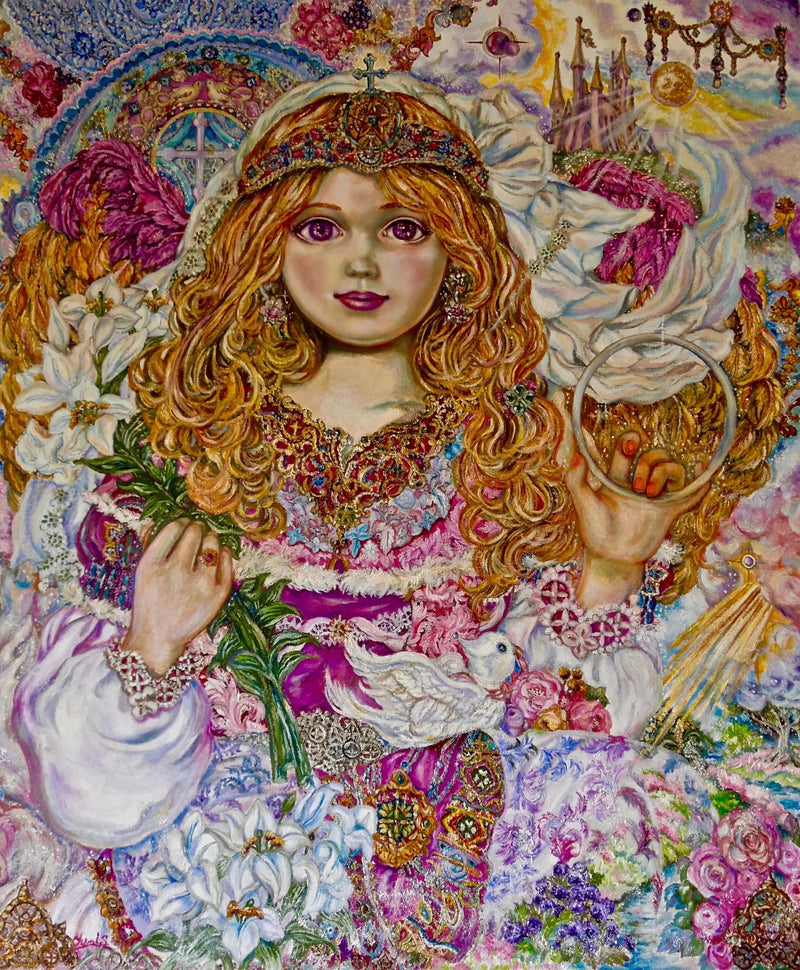 Arcangelo Gabriele che tiene un fiore di giglio - Yumi Sugai