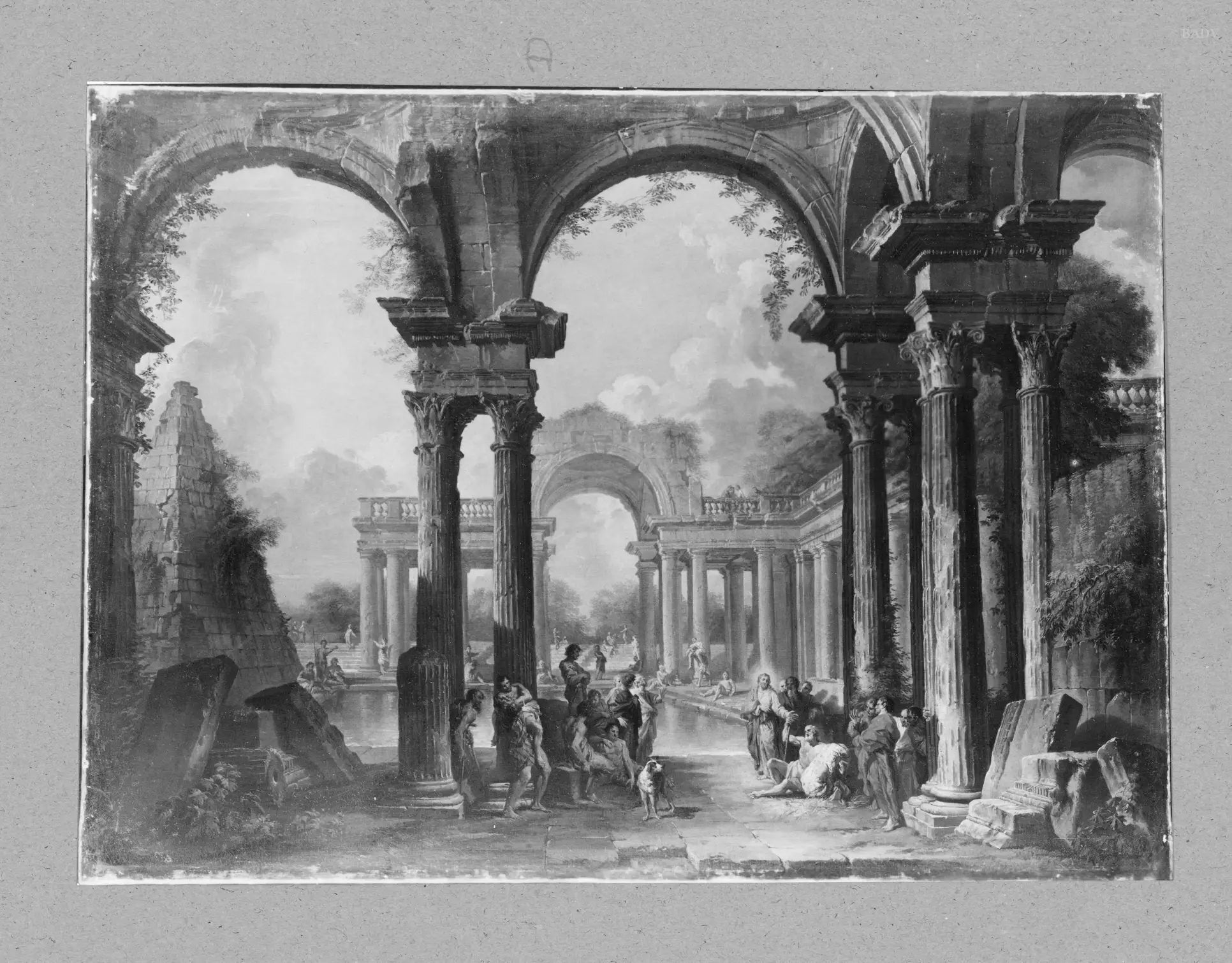 Architecture du Sud avec le Christ et le Boiteux - Giovanni Paolo Panini - Alpha Reproduction