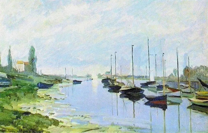 Argenteuil, barche lungo la riva - Claude Monet