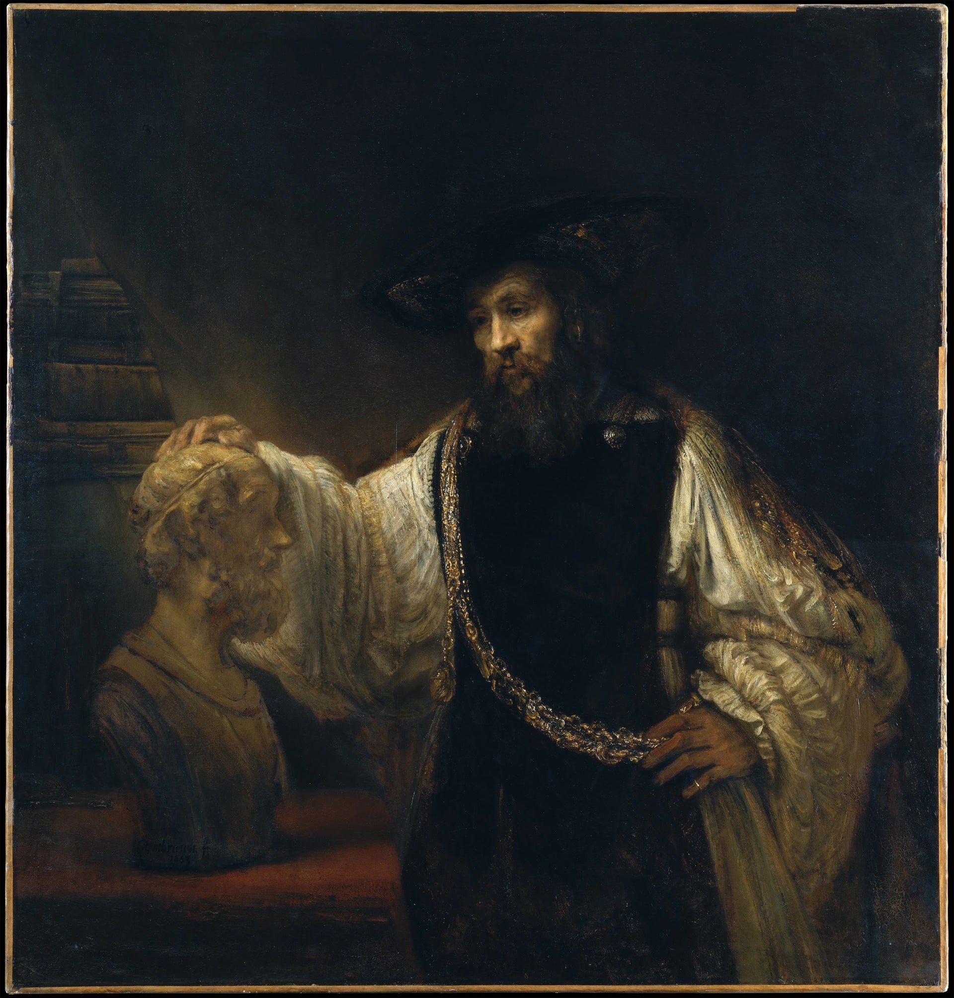 Aristote contemplant le buste d’Homère — Rembrandt