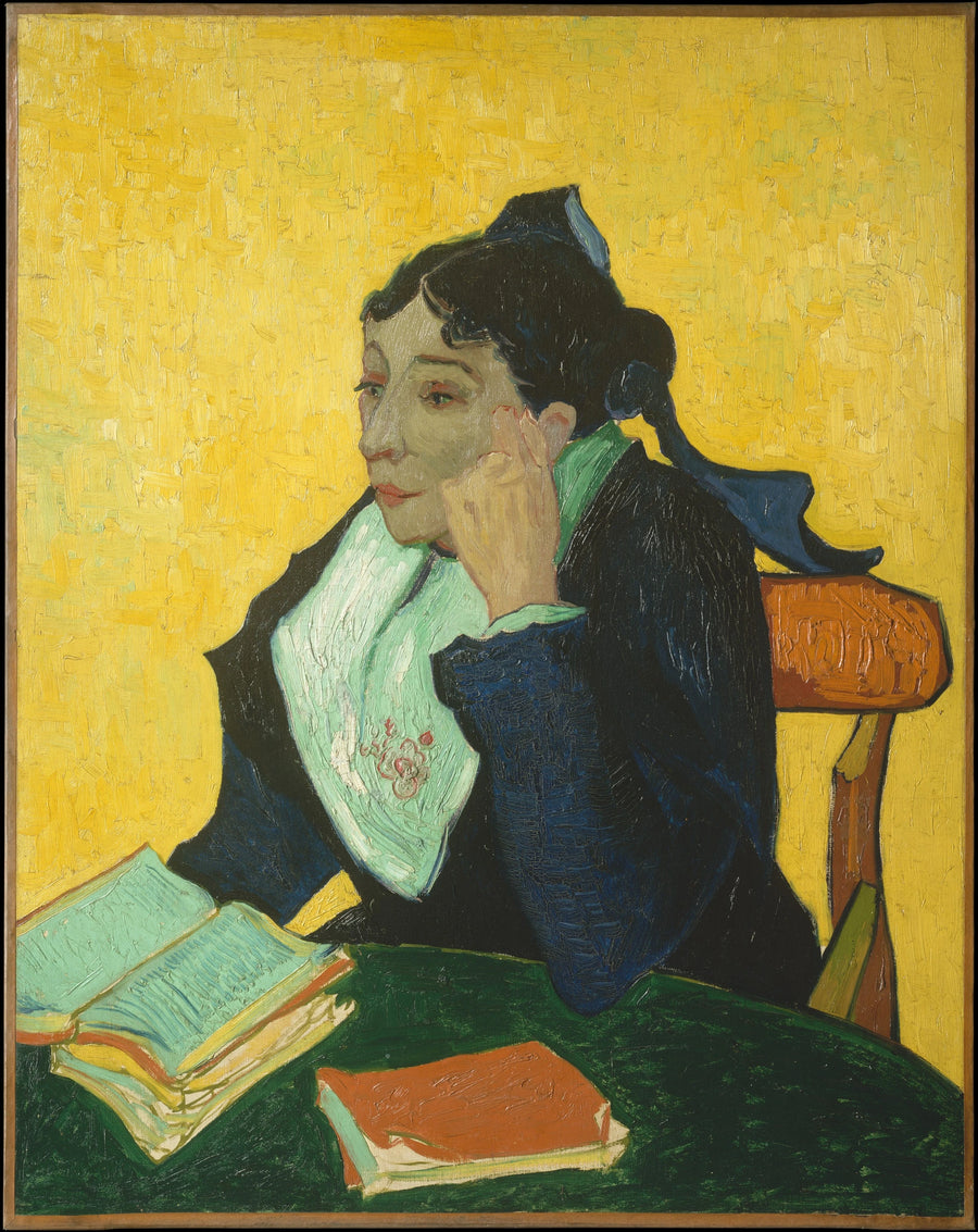 L’Arlésienne, Madame Ginoux avec des livres, de Vincent van Gogh, 1888–1889, Metropolitan Museum of Art