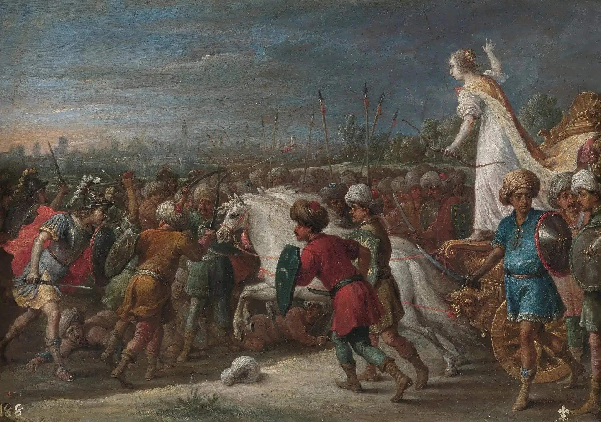 Armida in the Battle Against the Saracens - David Teniers le Jeune image 1 copie peinte à la main à l’huile