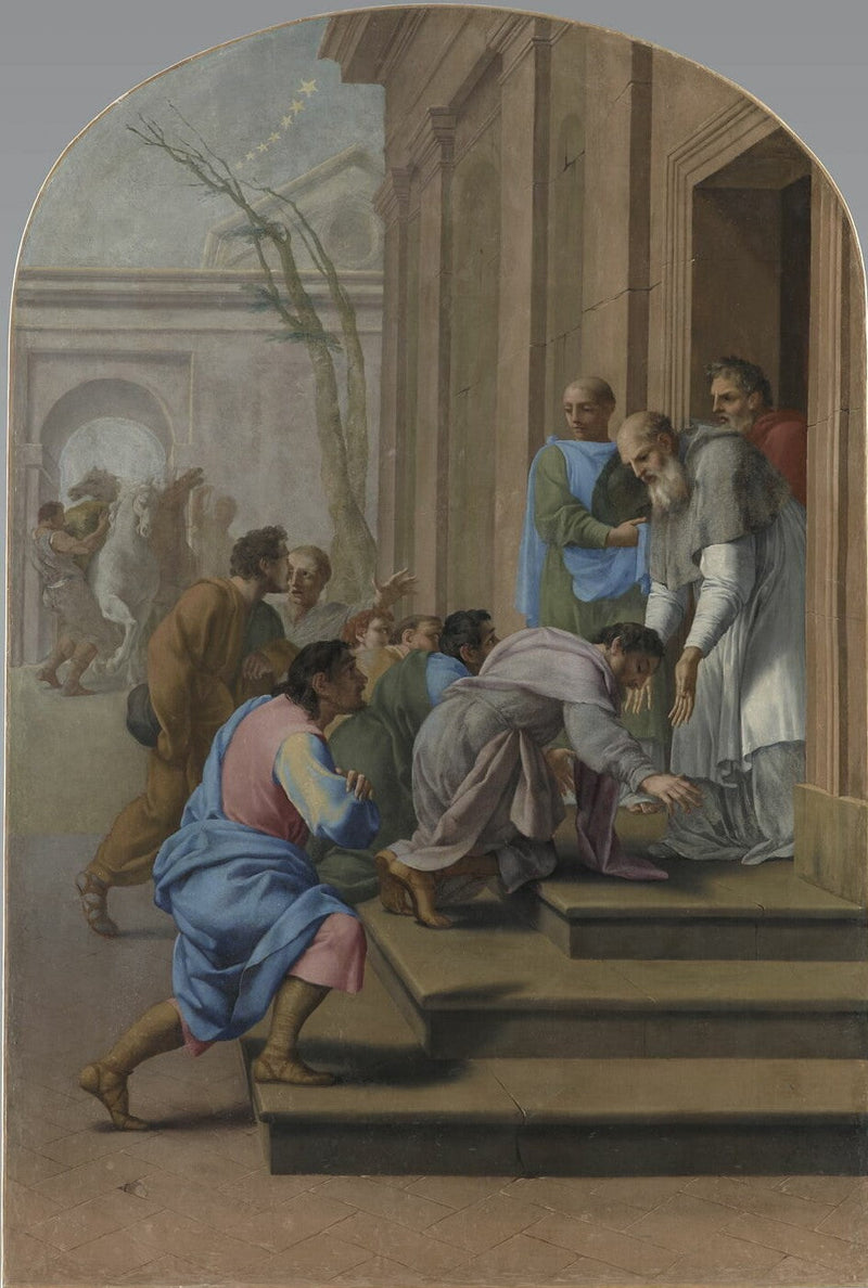 Arrivée di san Bruno a Grenoble, chez san Hugues - Eustache Le Sueur