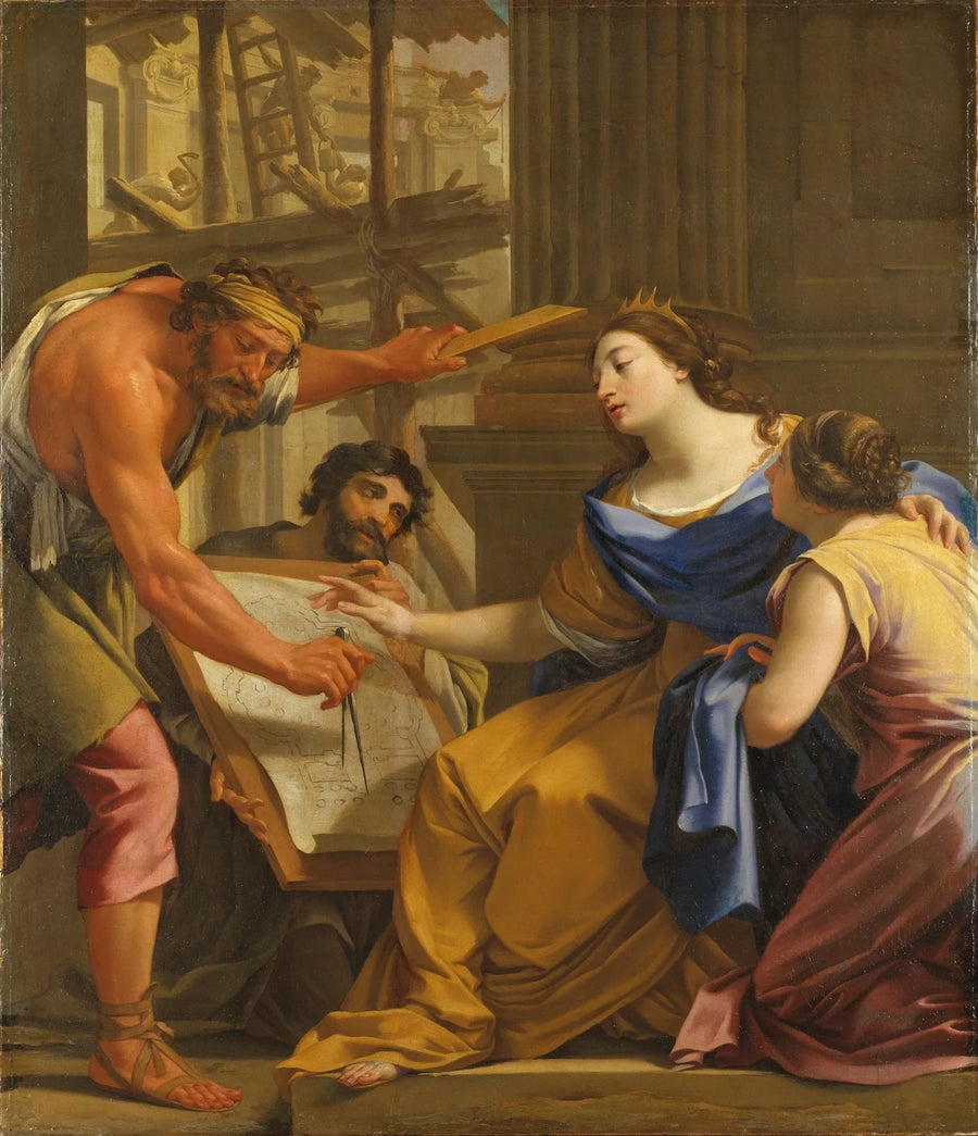 Artémise che costruisce il Mausoleo - Simon Vouet