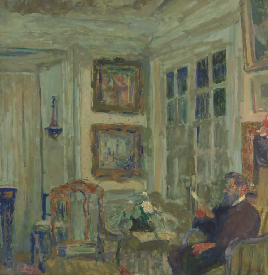 Arthur Fontaine leggendo - Édouard Vuillard
