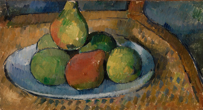 Piatto di frutta su una sedia - Paul Cézanne