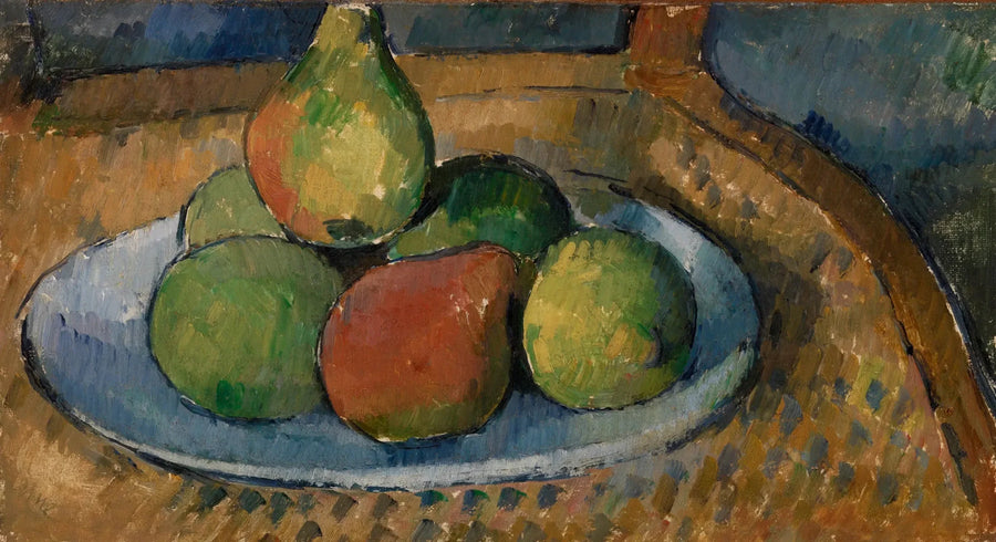 Piatto di frutta su una sedia - Paul Cézanne
