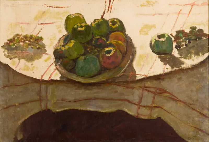 Piatto di mele su un tavolo - Pierre Bonnard