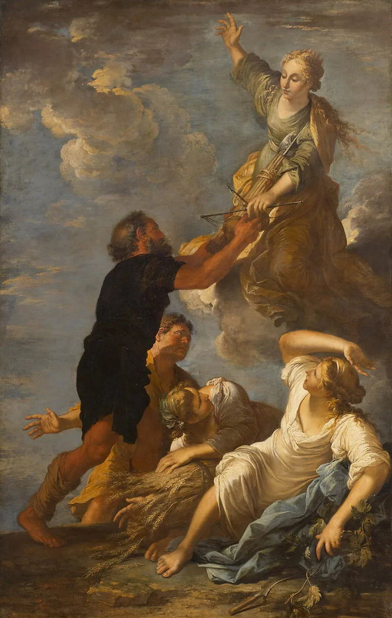 Astrée quitte la terre - Salvator Rosa
