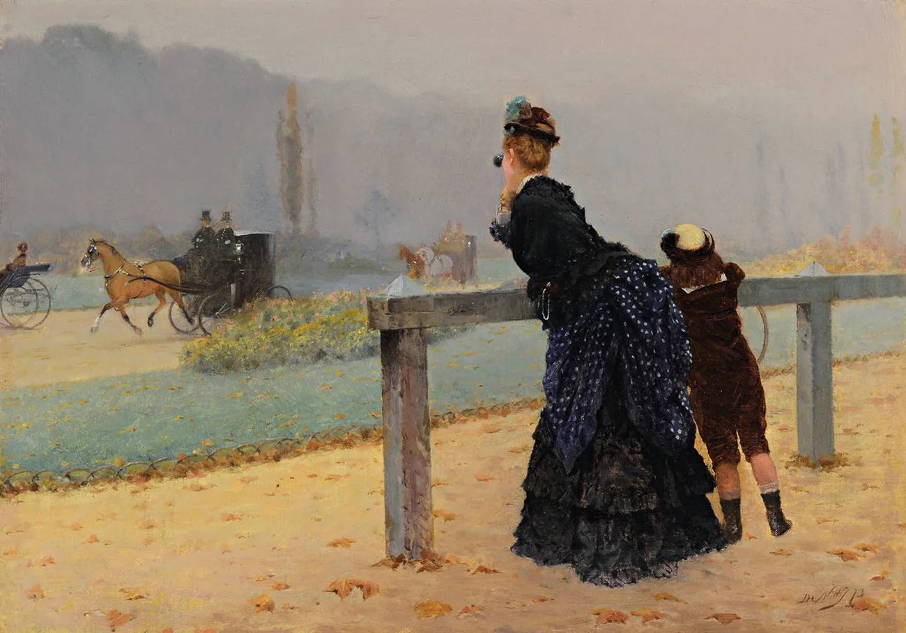 Au Bois de Boulogne, Paris - Giuseppe De Nittis image 1 tableau peint à l’huile sur toile