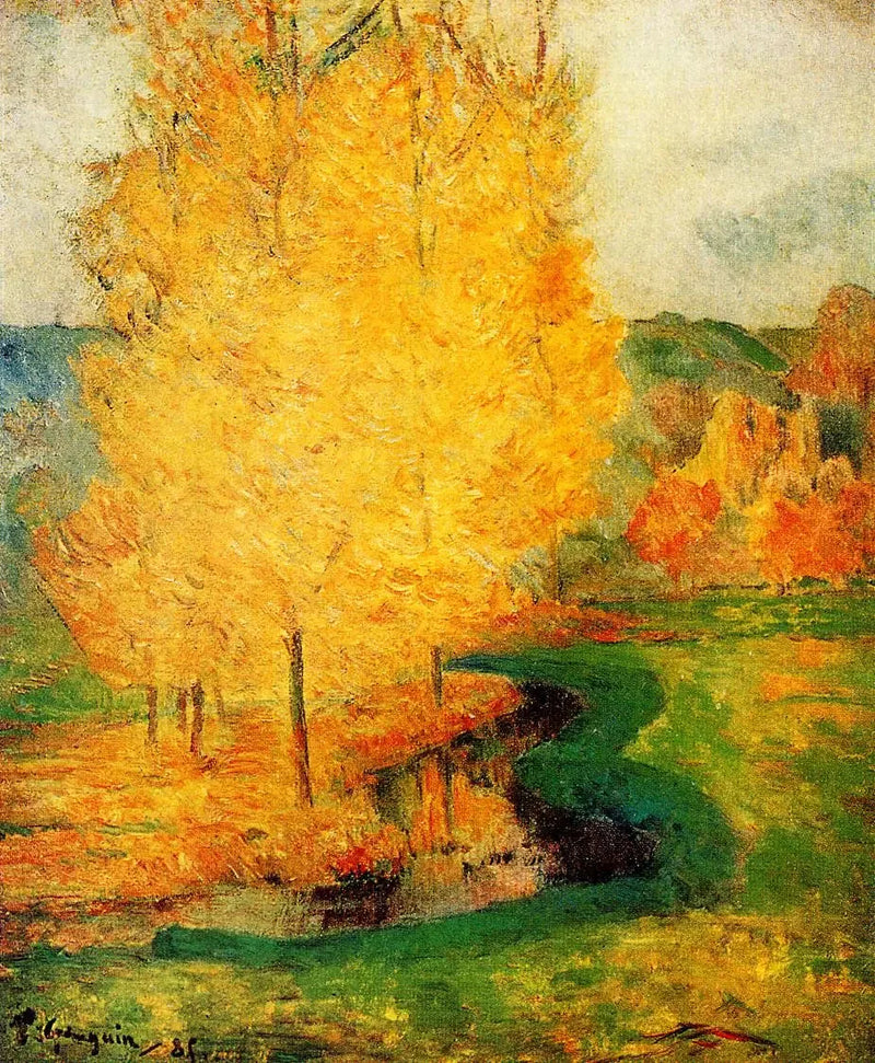 Al bordo del ruscello, autunno - Paul Gauguin