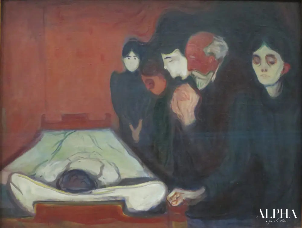 Au lit de mort - Edvard Munch - Reproductions de tableaux et peintures haut de gamme