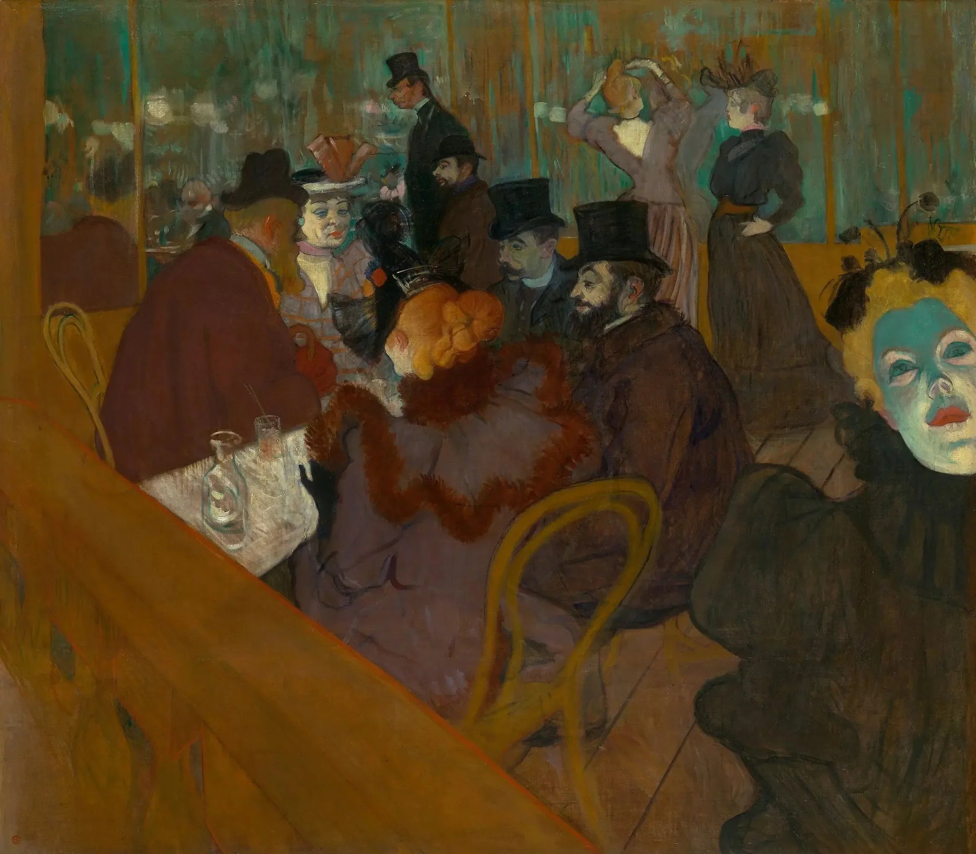 Au Moulin-Rouge - Henri de Toulouse-Lautrec image 1 reproduction artisanale de tableau