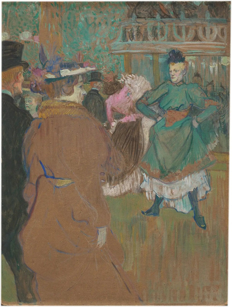 Al Moulin Rouge: La partenza del quadrille - Henri de Toulouse-Lautrec