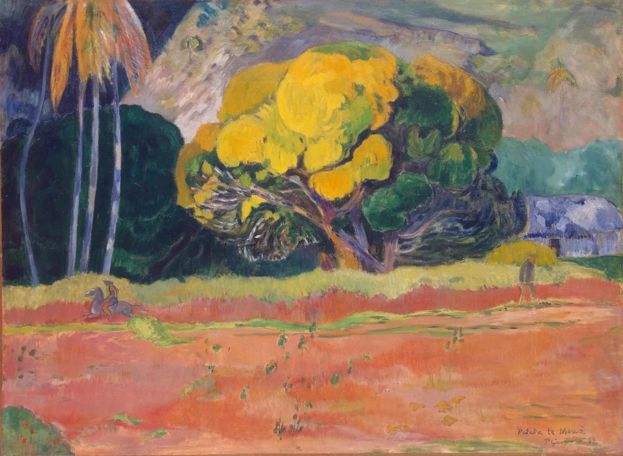 Au pied de la montagne - Paul Gauguin image 1 tableau peint à l’huile sur toile