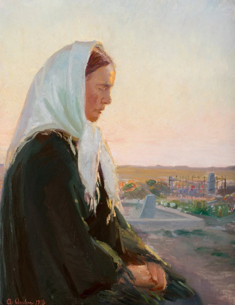 Ai piedi della tomba. - Anna Ancher